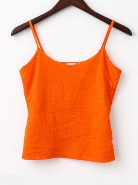 Vintage Y2K Summer Tropical Orange Baby Fit Tank Top Cami Camisole